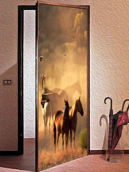 Как сделать красивый декор межкомнатных дверей в фото