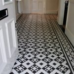 Patterned floor tiles for hallway or entryway