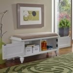 home styles bermuda upholstered bench brushed white 3