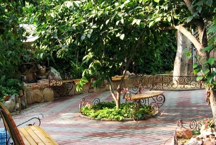 Дизайн двора загородного частого дома — идеи для садового участка (41 фото) в фото
