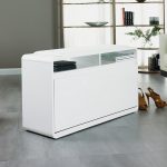 Shoe cabinet white high gloss finish storage Hall Furniture