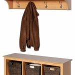 hall tree coat rack set wall mount storage rack w bench also comes in black