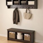 prepac furniture wall mounted coat rack 9 hooks hanging hanger shelf hallway new ef6db05c3e2081ad8fec72e4a6261247