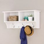 white hanging entryway shelf wall organizer storage coat rack hook cube 31150880c5c2a3344f7906e8f30b57bd