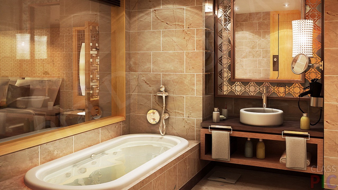 Плитка в китайском стиле для ванной комнаты